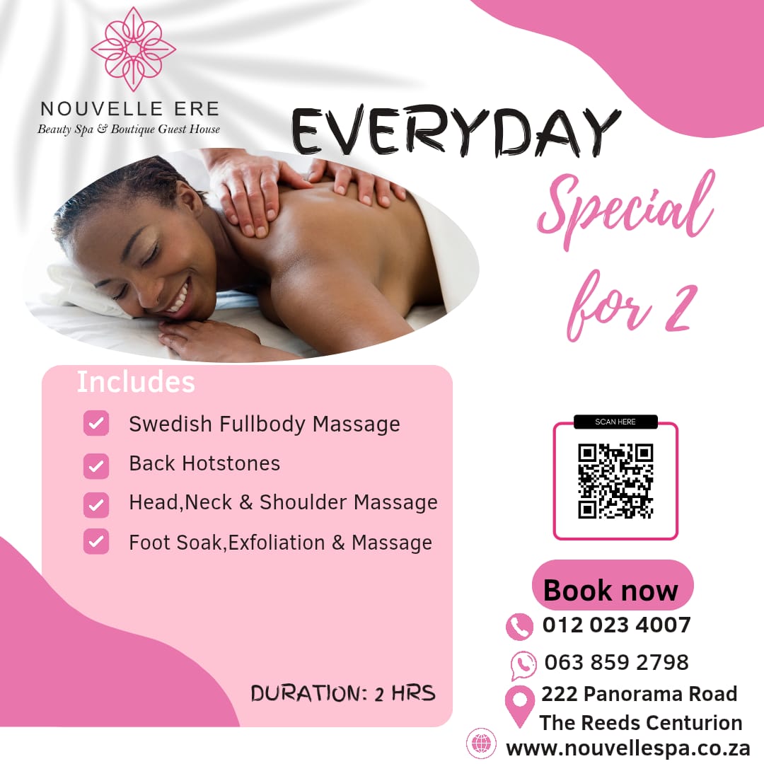 Nouvelle Ere Beauty Spa & Boutique Guest House Everyday special for 2